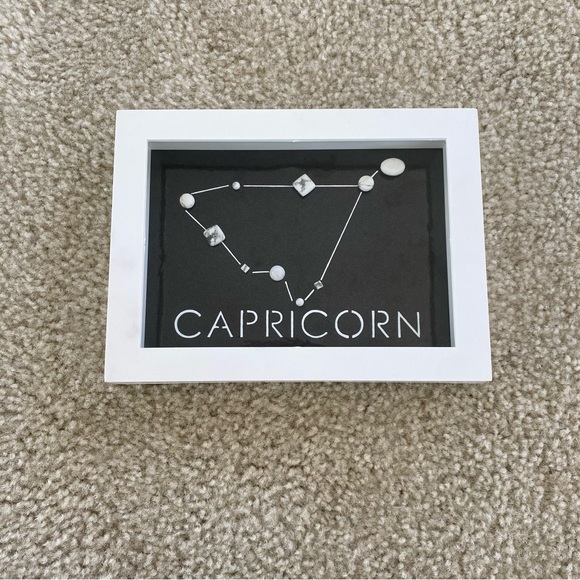 Handmade Horoscope Art CAPRICORN Star Constellation Beads Shadow Box 6x8 inches - Picture 5 of 8